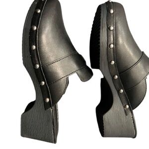 MIA Black Studded Clog Mule Slip On Shoes Size 10 Like New